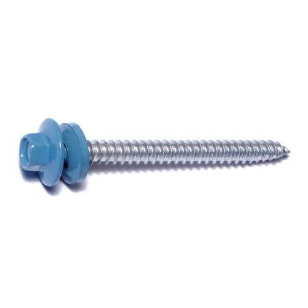 Buildright Self-Drilling Screw, #10 x 2 in, Painted Steel Flange Hex Head External Hex Drive, 72 PK 09562